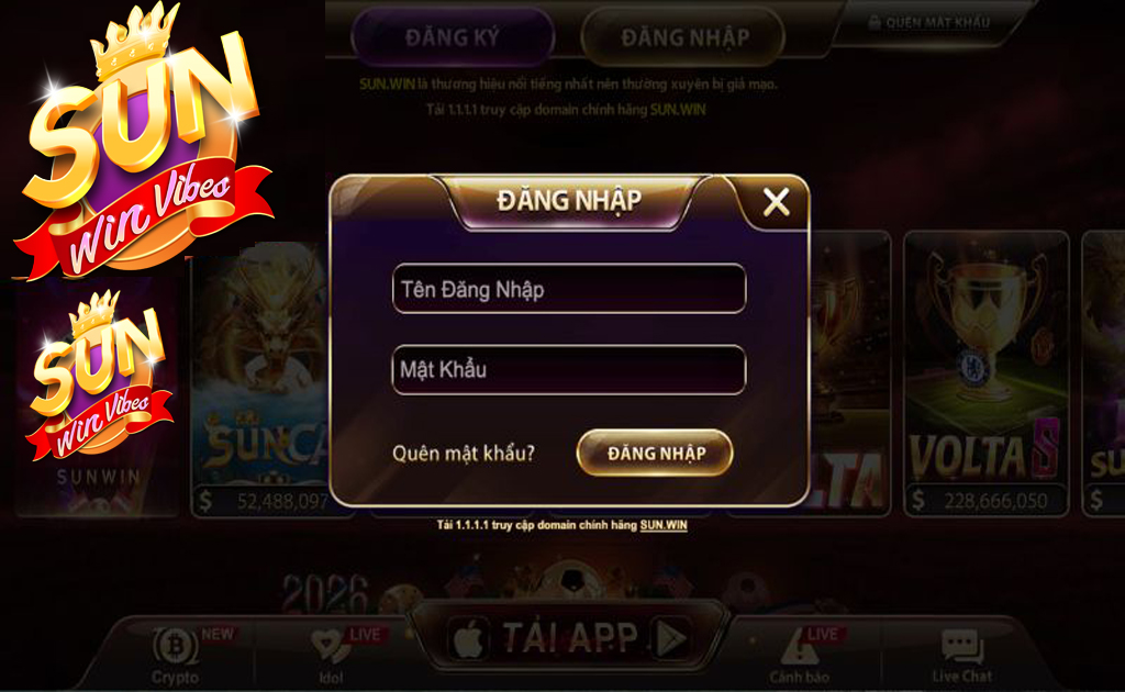 Hướng dẫn đăng nhập Sunwin chuẩn ngay bước đầu